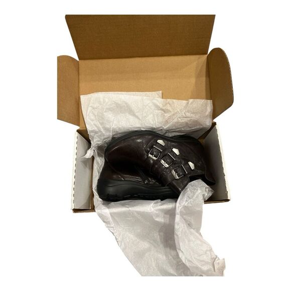 Romika Dark Brown Leather Ankle Cassie Boots with Buckles 37 - Picture 2 of 5